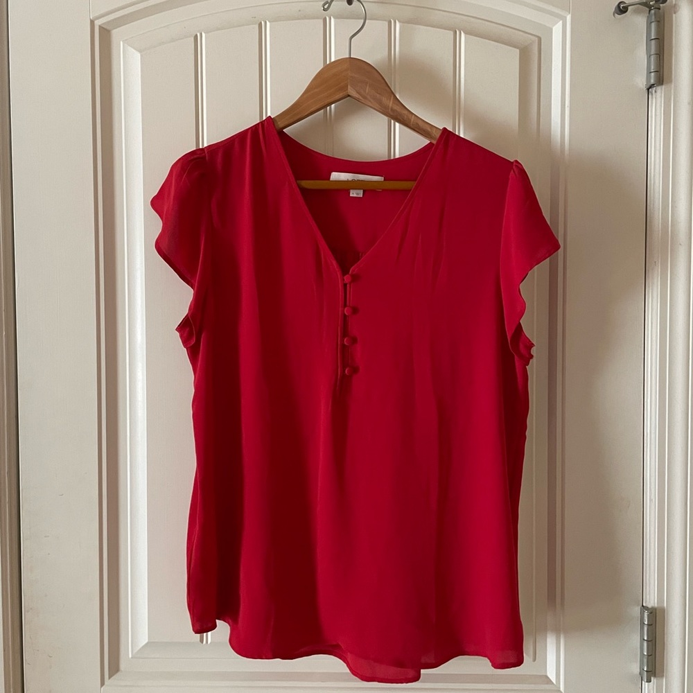 LOFT Flutter Sleeve Top